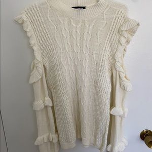Express - White cut out sweater